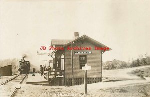 Depot, Wisconsin, Hazelhurst, RPPC, Soo Line Railroad Station, Train No 612