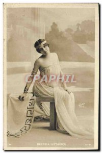 Postcard Old Woman Theater Delysia hetairai