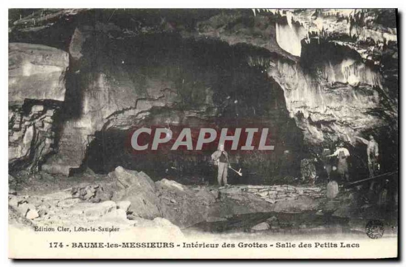 Old Postcard Baume Messeurs the Interior Caves Room Small Lakes