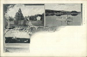 Hilsen Fra Norge Norway Oscarshal Gols Kirke Publ Christiania Postcard #1