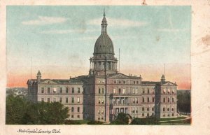 Vintage Postcard State Capitol Building Historical Landmark Lansing Michigan MI