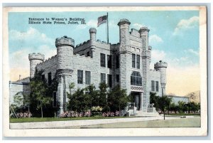 1919 Women's Prison Building Roadside Entrance Joliet Illinois IL Postcard