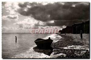 Postcard Modern Luc Sur Mer Back Light On The Cliffs