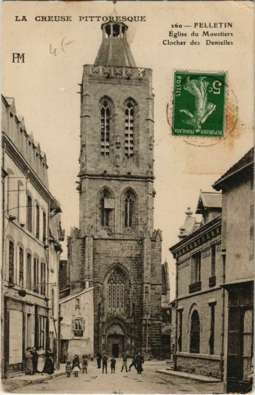 CPA Felletin Eglise du Moustiers, Clocher des Dentelles FRANCE (1050574)