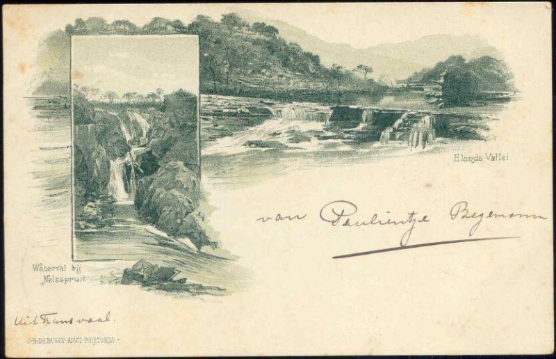 south africa, Nelsspruit Waterfall Elands Vallei (1900)