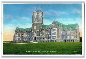 c1920's St. Peter's Seminary London Ontario Canada Antique Unposted Postcard