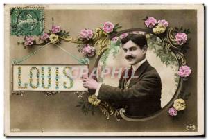 Old Postcard Louis Surname