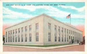 Vintage Postcard New Post Office Us Court And Customs House Key West Florida FL