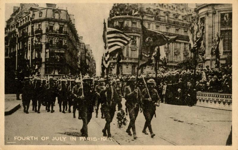 France - Paris. Fourth of July, 1918 (WWI)