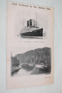 Visit Scotland by the Anchor Line Ships Postcard