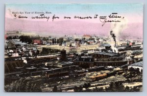 J92/ Missoula Montana Postcard c1910 Birdseye Railroad Shops 38