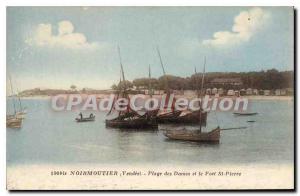 Postcard Old Noirmoutier (Vendee) Plage des Dames and Fort St Pierre