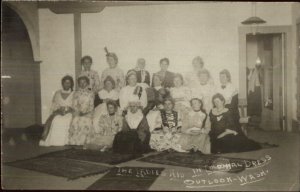 Outlook WA Ladies Aid Society Colonial Costumes RPPC c1910 Yakima County