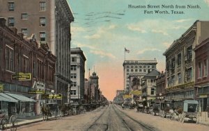 FT. WORTH, Texas, 1914; Houston Street North