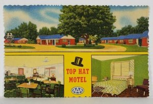 Cordele Georgia TOP HAT MOTEL Postcard S1