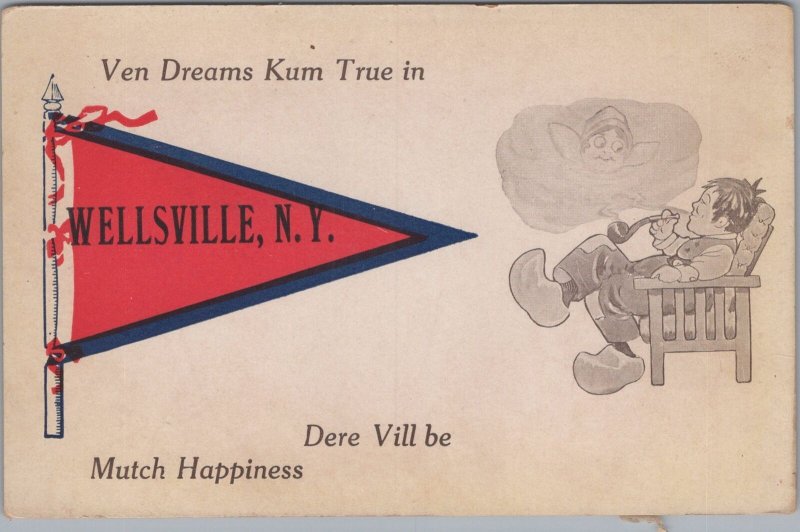 Postcard Ven Dream Gum True in Wellsville NY Mutch Happiness