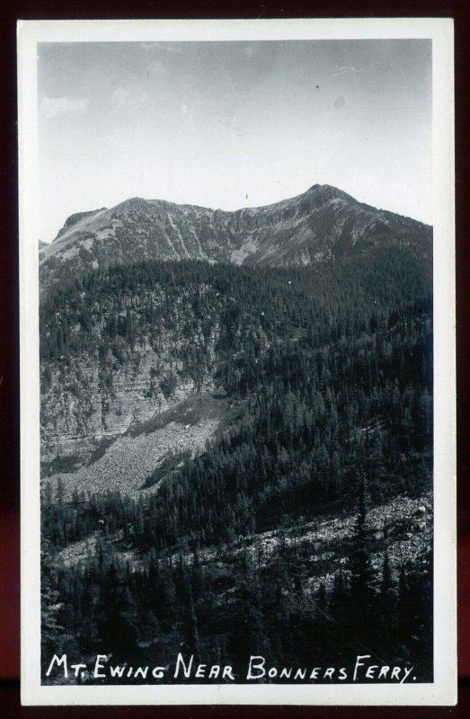 Mt Ewing near  Bonners Ferry Idaho id Real Photo Postcard RPPC