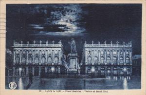 France Nancy la Nuit Place Stanislas Theatre et Grand Hotel 1934