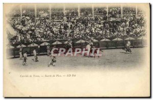 Old Postcard Sport Spain Bullfight Toro Taurus Suerte Pica