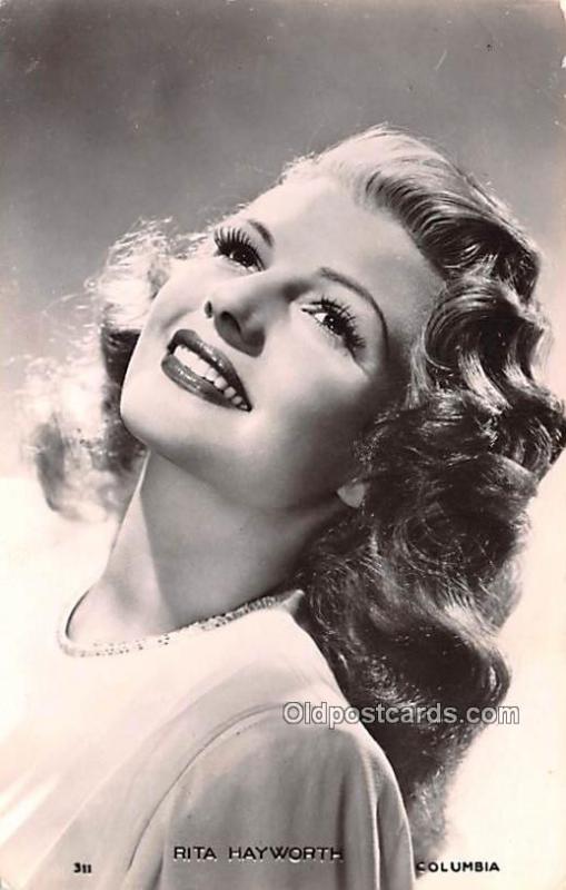 Rita Hayworth Movie Star Actor Actress Film Star Writing on back 