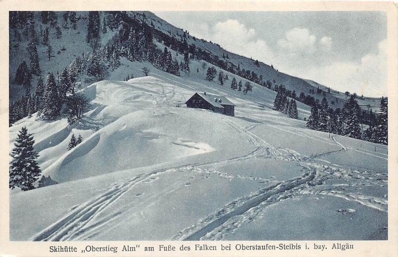 GG5513 skihutte oberstieg alm am fusse des flaken bei oberstaufen allgau germany