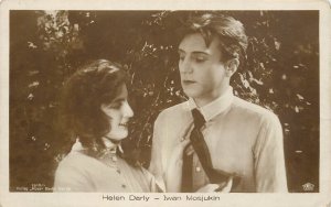 Movie film stars actors Iwan Mosjukin & Helen Darly postcard