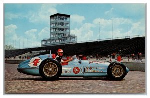 Postcard 1960 Indianapolis 500 Motor Speedway Race Winner Jim Rathmann Car I26