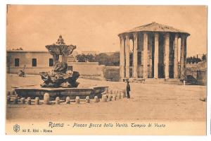 Italy Roma Piazza Bocca Della Verita Fontana Paola Postcard