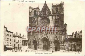 Old Postcard Lyon Artistic Cathedrale Saint Jean