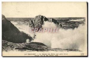 Old Postcard Le Treport Le Rocher du Moine By Gros