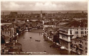 Vintage Postcard RPPC Veneza Il Canal Grande Dalla Salute Fot G. Brocca Venice