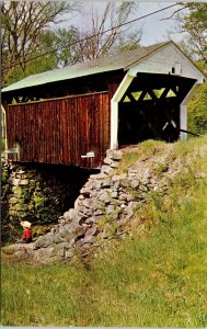 Drewsville Langdon Great Brook Covered Bridge NH New Hampshire VTG Postcard UNP 