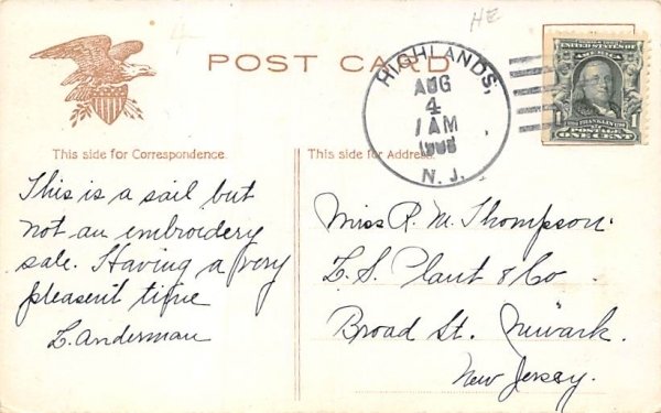 Children on Canoe in Beach Scene, New Jersey