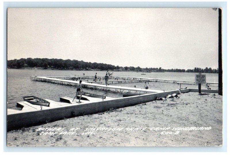 Salvation Army Camp Wonderland Camp Lake Wisconsin WI Real Photo RPPC Postcard