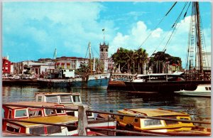 Careenage Bridgetown Barbados West Indies Boats and Ships Dock Pier Postcard