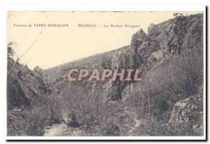 Near Saint Pourcain on Sioule Old Postcard Brancat Rocks Peroguins