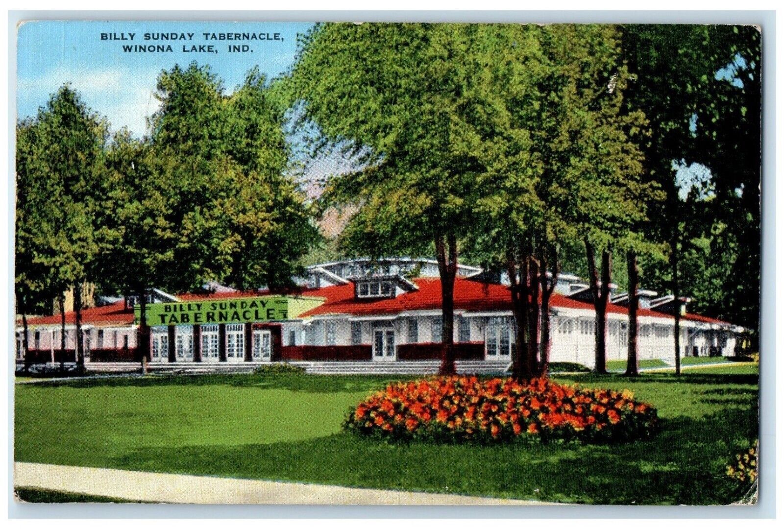 1945 Billy Sunday Tabernacle Exterior Building Winona Lake Indiana IN