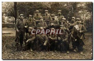 Postcard Old Army Regiment Soldiers PHOTO CARD