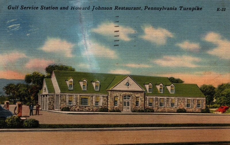 USA Gulf Service Station Howard Johnson Restaurant Pennsylvania Turnpike 08.85