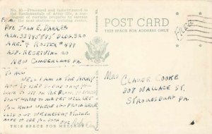 Postcard Old Troop shipment Army Reception Center New Cumberland PA Army