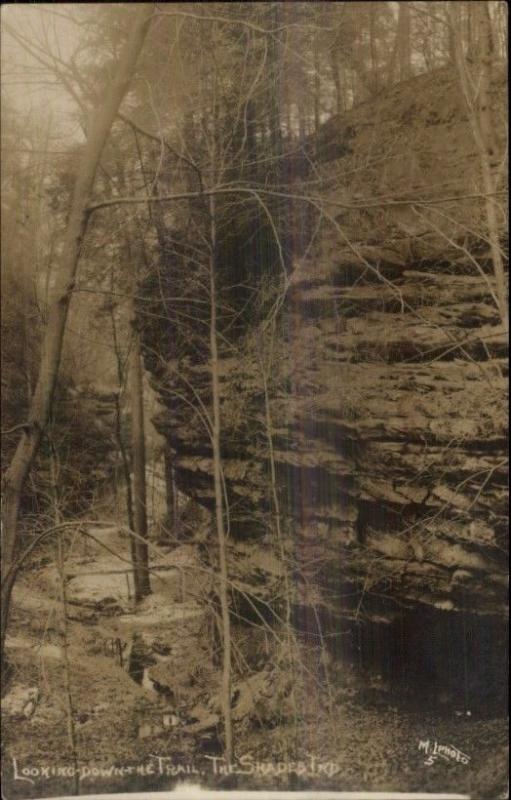 The Shades IN Down the Trail c1910 Used Real Photo Postcard