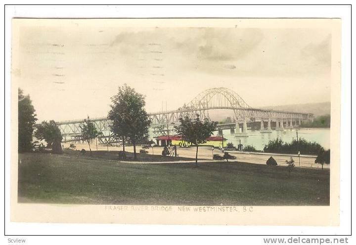 RP, Fraser River Bridge, New Westminster, British Columbia, Canada, PU-1947