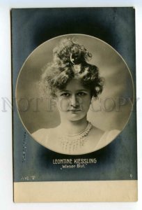 490362 Leontine KIESSLING Austrian OPERETTA Singer Vintage PHOTO postcard