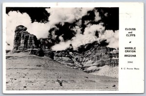 K44/ Marble Canyon Arizona RPPC Postcard c40-50s Cliffs Geology 453
