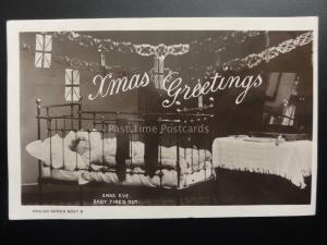 Christmas: Xmas Greetings - Xmas Eve, Baby Tired Out c1907 RP Pub by Philco Co
