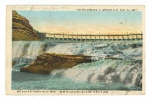 MT - Great Falls. The Falls & Main Power Plant   (wear)