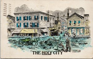 The Holy City Nathan Ringer c1906 Anamosa IA Cancel Postcard F53