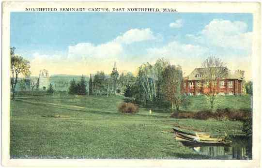 Northfield seminary Campus, East Northfield, Massachusetts, MA, White Border