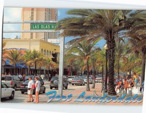 Postcard The main intersection along Fort Lauderdale Beach, Fort Lauderdale, FL