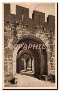 Postcard Old La Douce France in Carcassonne La Cite Narbonne Gate Bridge Levis